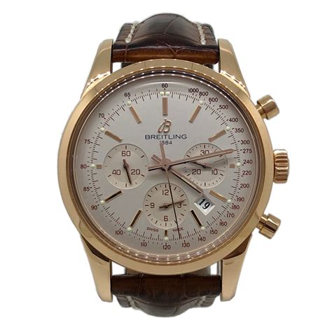 Used Breitling Transocean Chronograph RB0152 18k rose gold